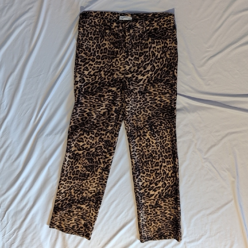 Good American Leopard Print Leggings - Brown and Black